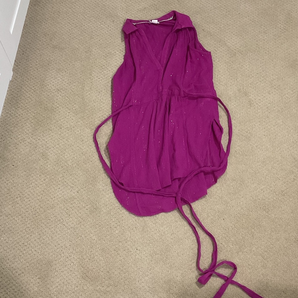 Maeve Fuchsia Sleeveless Tank Top